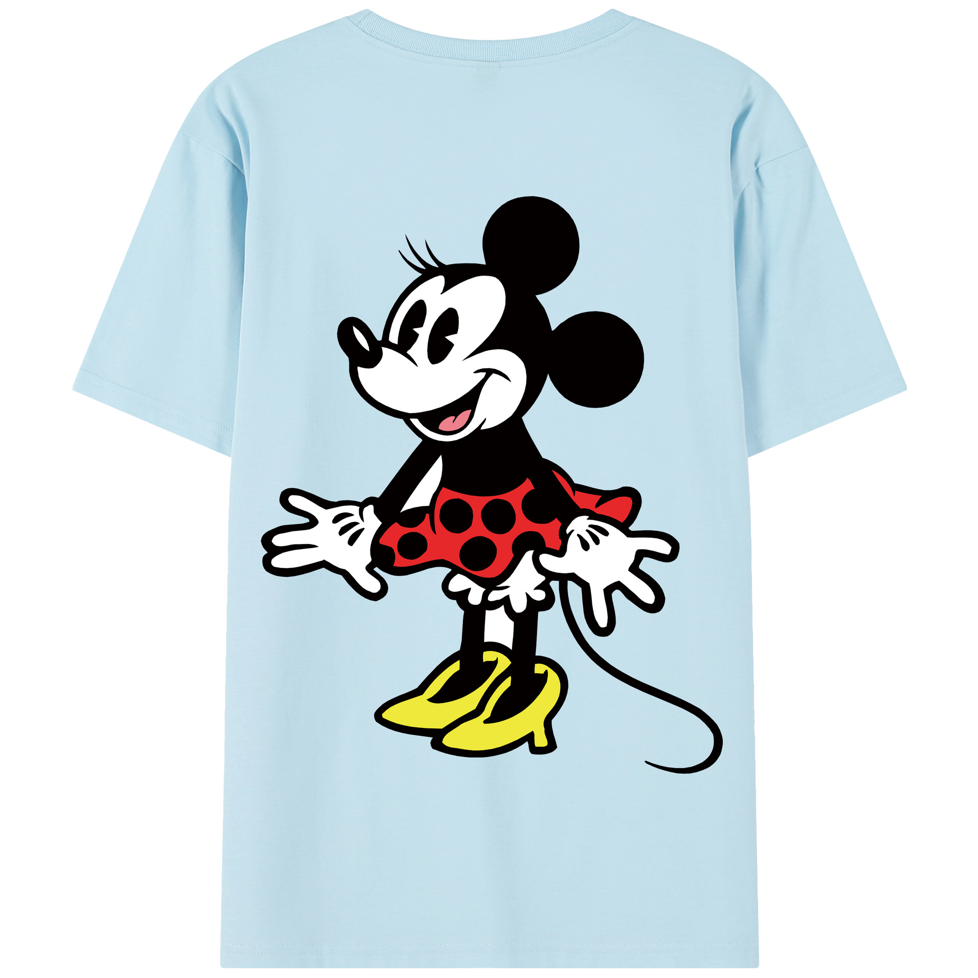 （画像用） ミッキーマウス Mickey Mouse 綿100％半袖Tシャツ（背面プリント）